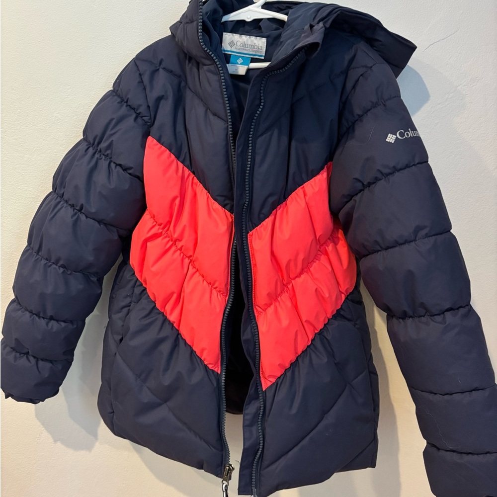 Columbia Kids' Puffer Jacket in Navy and Red